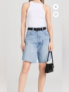 Citizens Of Humanity Light Blue High Waist Denim Bermuda Shorts
